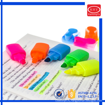 Mini Size Chisel Tip Yelow, Blue, Pink, Green, Orange 5 Pack in A Plastic Packaging Highlighter Marker Pen